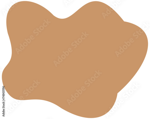 blob abstract shape flat color