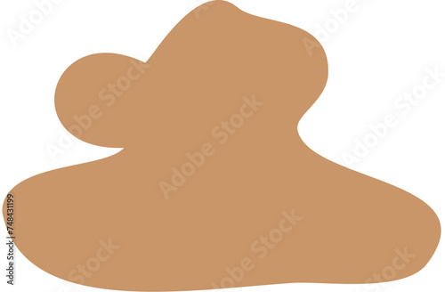 blob abstract shape flat color