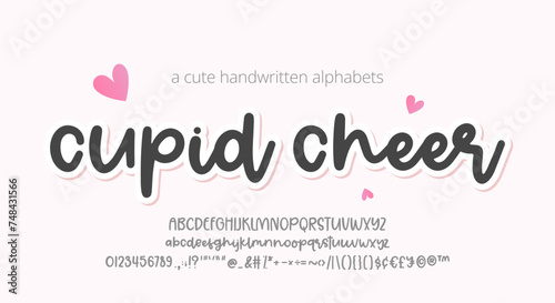 Vector hand-drawn Alphabet letters logo font and numbers. Handwritten Script Font. Brush Painted Letters. Decorative artistic font.