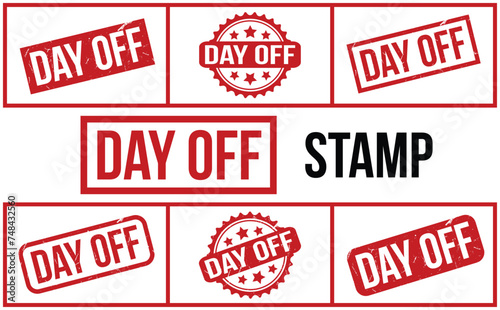 Day Off Rubber Stamp set Vector
