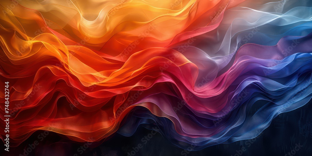 Obraz premium Abstract satin velvet weave of cotton or linen satin fabric lies texture background.