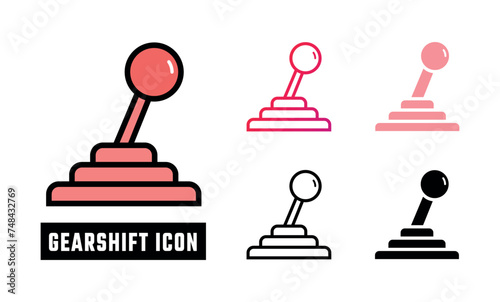 Gearshift Icon Set Vector Illustration