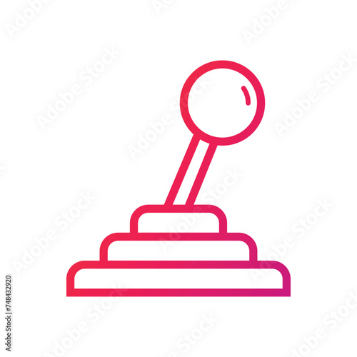 Gearshift Icon. Gearshift Gradient Icon Symbol Vector Illustration