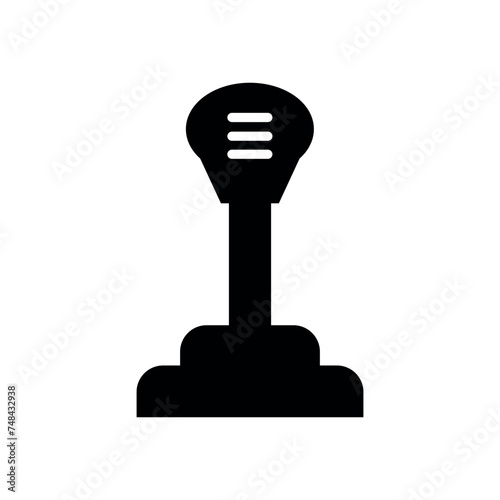 Gear Stick Icon. Glyph Style Gear Stick Fill Icon Vector Illustration