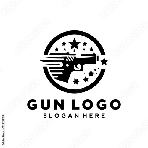 Gun logo design inspiration. Gun vector logo template