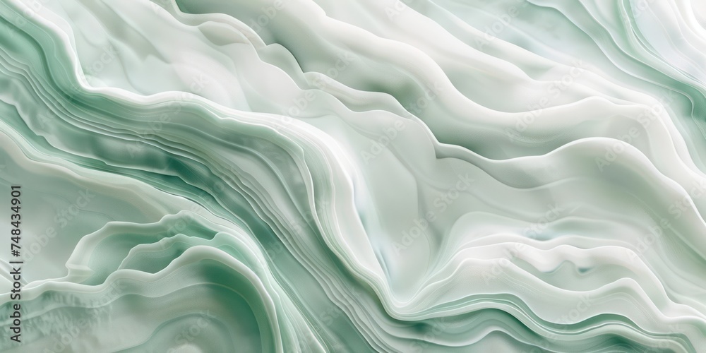 Abstract smooth lines, soft colors mint weave of cotton or linen satin fabric lies texture background. Abstract smooth lines, soft colors mint weave of cotton or linen satin fabric lies texture background.