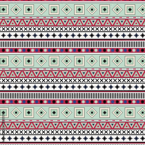 Tribal Ethinc Ztec Seamless Pattern Peruvian Aztec Artwork Vector colorful vintage pattern vector illustration design