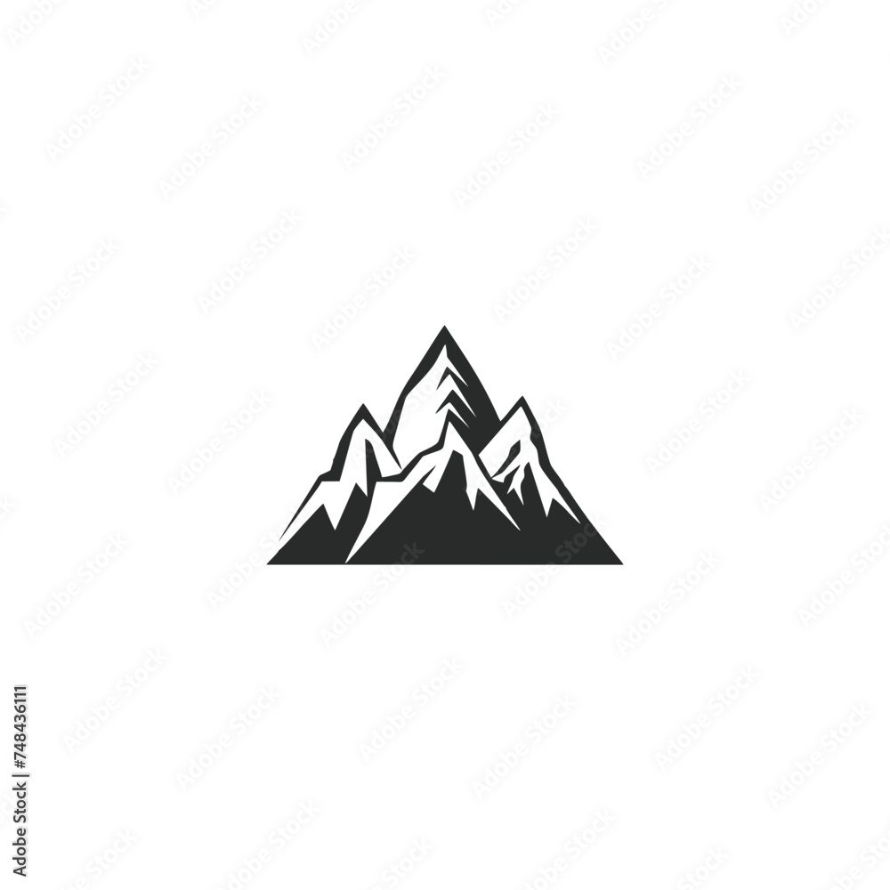 Logo Template Mountain peak adventure rock mountain peak logo vector art illustration Logo Template Mountain peak adventure rock mountain peak logo vector art illustration