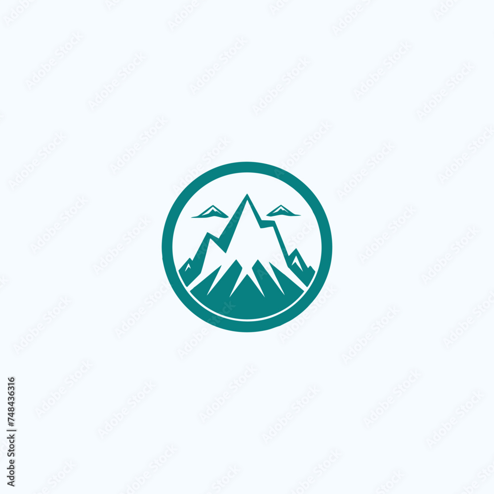 Logo Template Mountain peak adventure rock mountain peak logo vector art illustration Logo Template Mountain peak adventure rock mountain peak logo vector art illustration