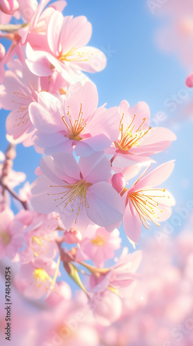 The peach blossoms bloom in spring.