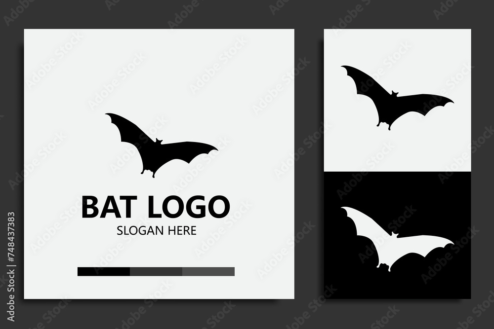 Naklejka premium Bat logo template design 