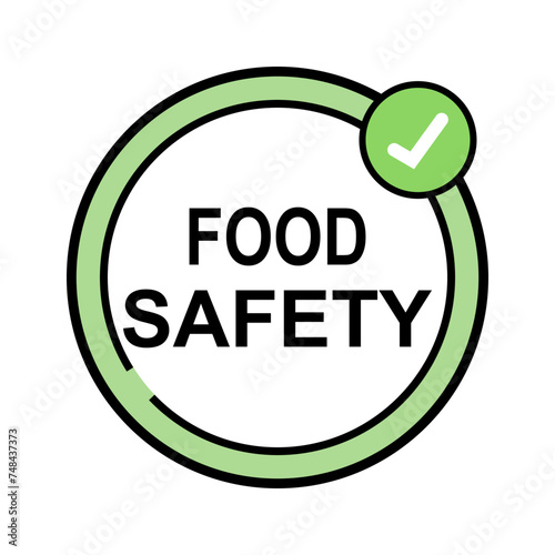 Food safety icon on white background.
