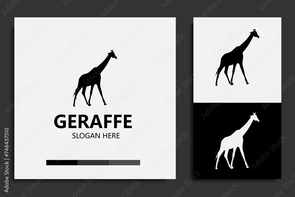 Geraffe logo template design in white background Geraffe logo template design in white background