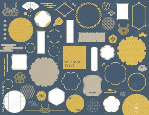 日本の伝統的なフレームデザイン集・ベクター素材