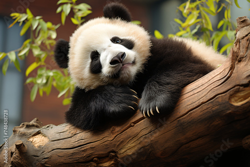 Sleeping Giant Panda Baby