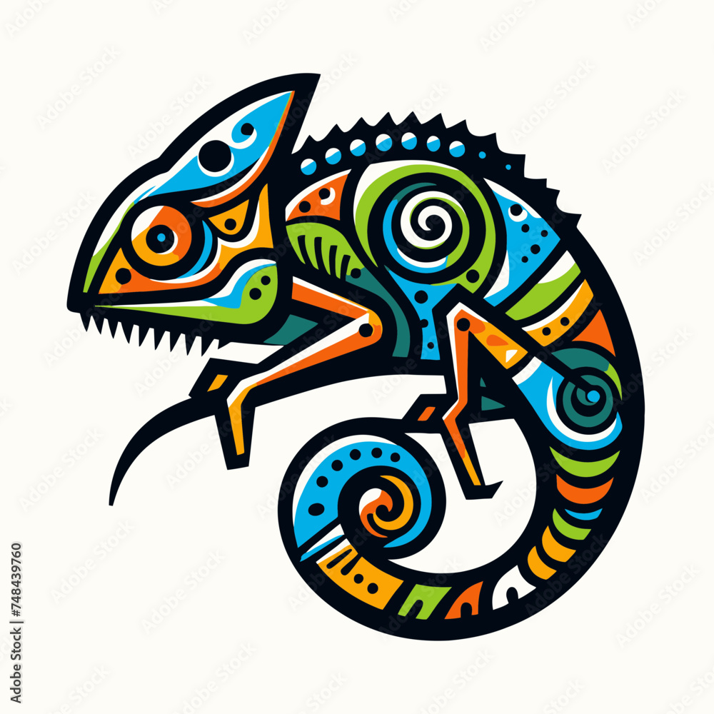 illustration of a chameleon