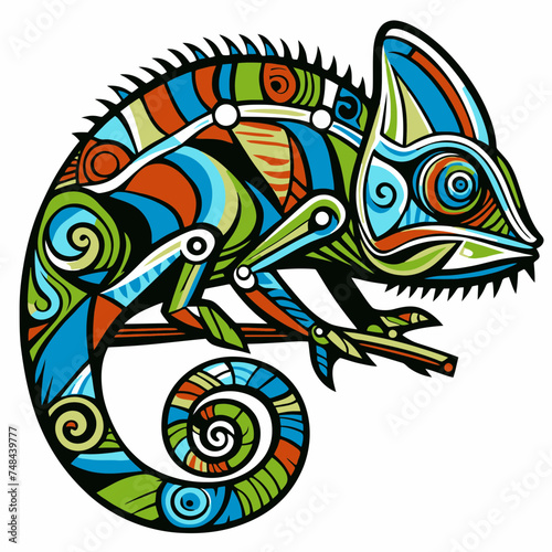 illustration of a chameleon © Gblack