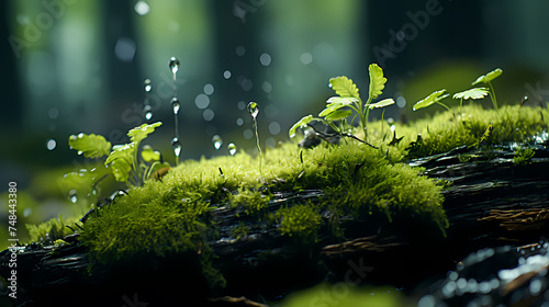 Close-up of lush green moss © jiejie