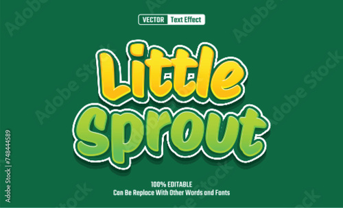 Little Sprout Editable Vector Text Effect.