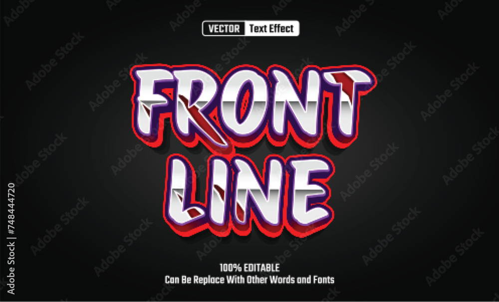 Frontline Editable Vector Text Effect. Frontline Editable Vector Text Effect.