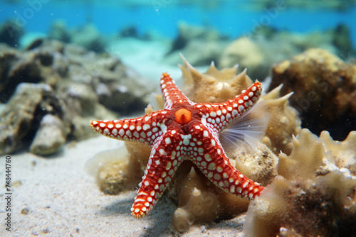 Starfish On the Reef In Sipadan Malaysia