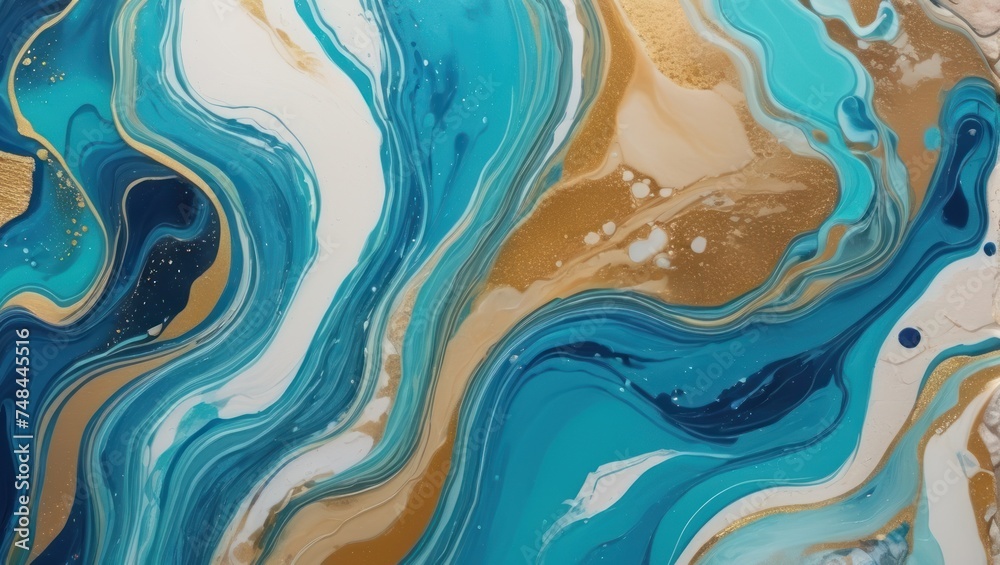 abstract fluid marble background acrylic paints.