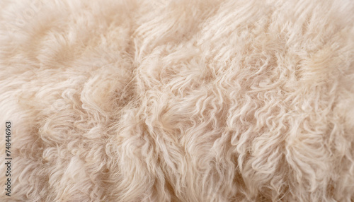 Soft white texture background cotton wool light sheep wool close up fluffy fur beige toned wool delicate peach tinted furry animal hair fiber macro detail