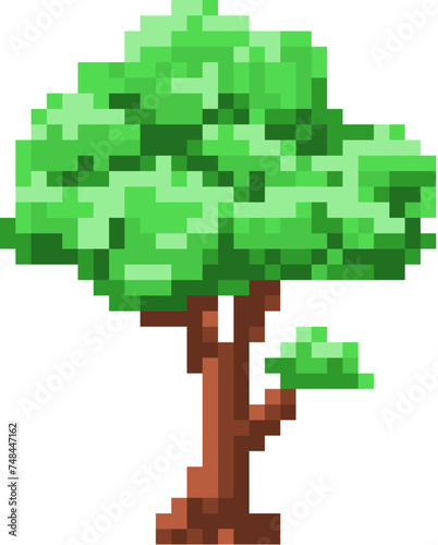 Pixel art green tree © Rolling Stones