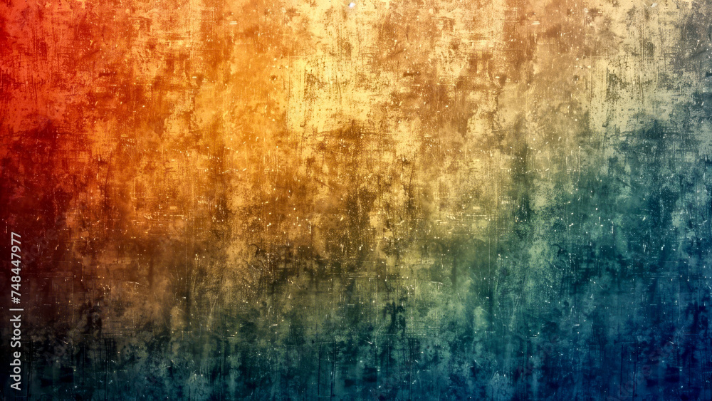 Grunge gradient texture in red, yellow, green and blue tones