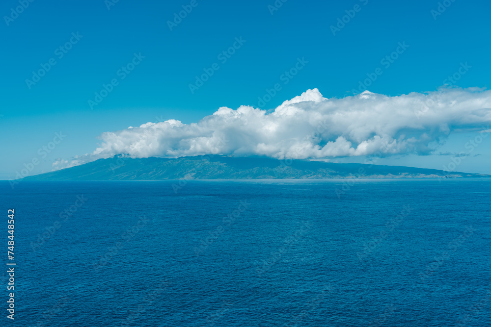 Molokai island, view from Honoapiilani Highway, Wesrt Maui, Hawaii. Molokai island, view from Honoapiilani Highway, Wesrt Maui, Hawaii.
