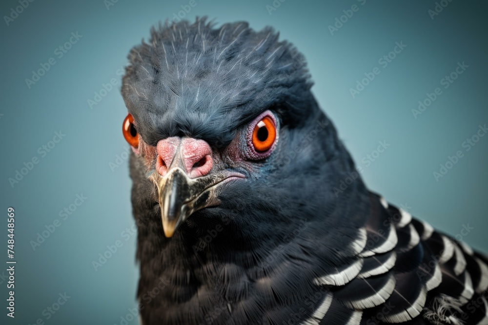 Adaptable Pigeon bird. Wild animal gray. Generate Ai