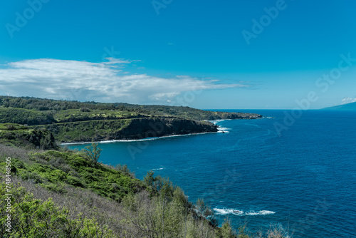 Punalau Beach and Honokohau bay，Kahekili Hwy, Wailuku, West Maui Hawaii.