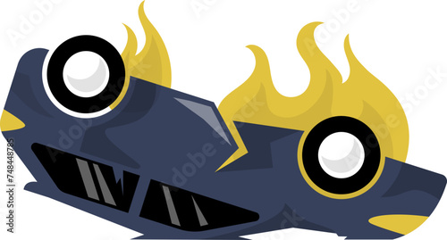 Card Accident Insurance Icon Illustration