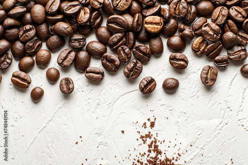 Photo of coffee beans background decoration