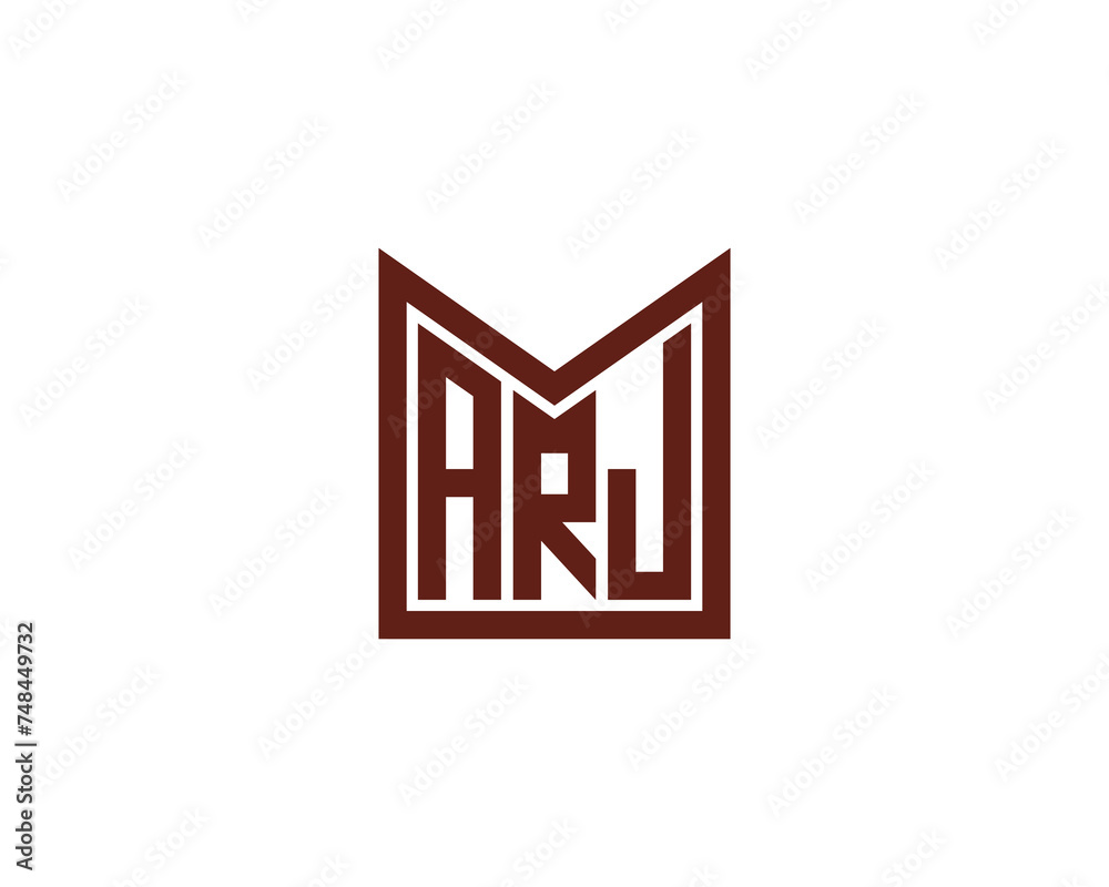 ARJ logo design vector template