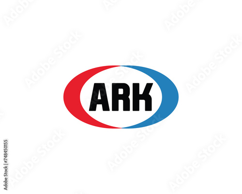 ARK logo design vector template