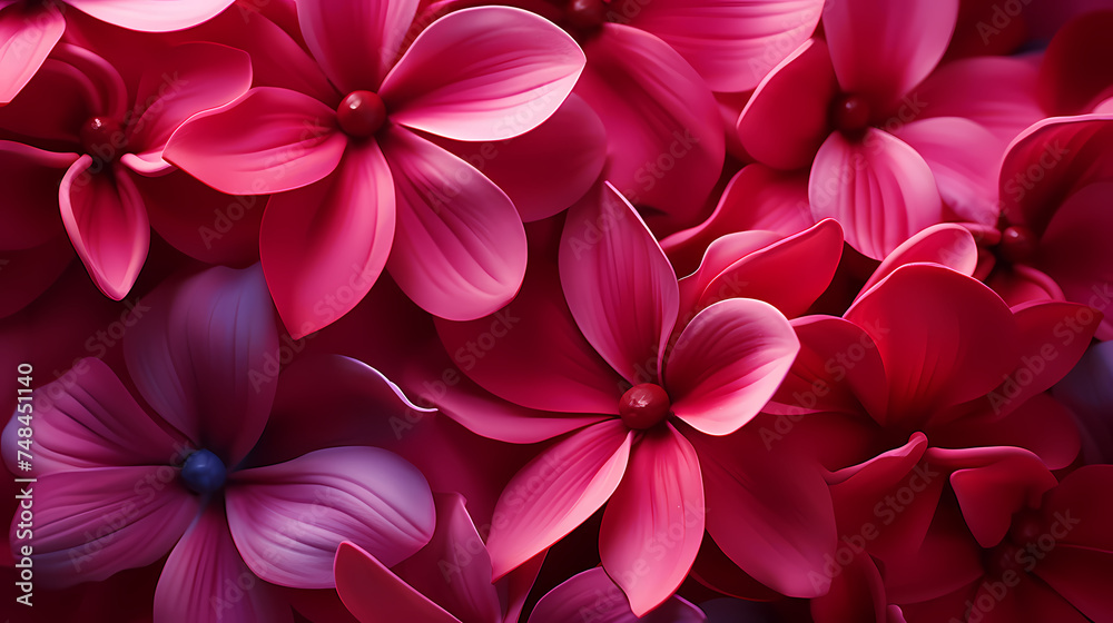 Close-up of scattered petals conveys romance and elegance