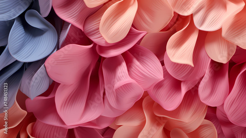 Close-up of scattered petals conveys romance and elegance