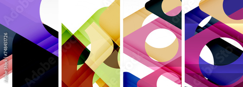 Abstract background set, showcasing a dynamic interplay of triangles. Fusion of modern design and geometric allure