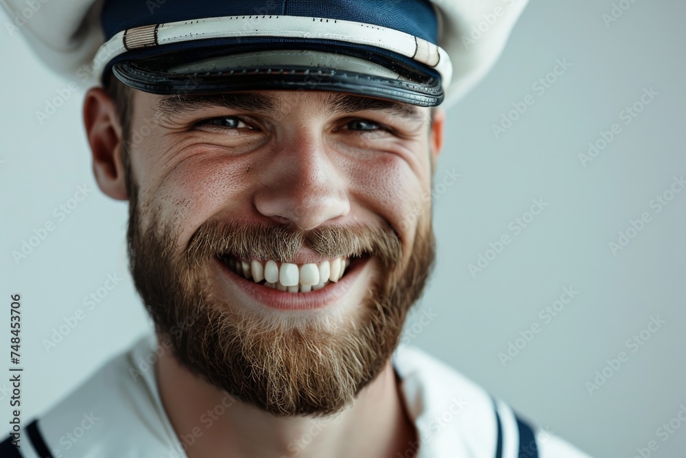 a seaman sailor man, his captivating smile complemented by the crisp elegance of his white uniform, evoking a sense of maritime grace. a seaman sailor man, his captivating smile complemented by the crisp elegance of his white uniform, evoking a sense of maritime grace.