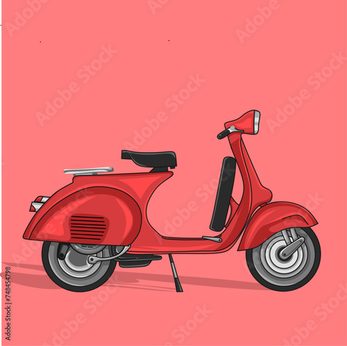 scooter illustration vector
