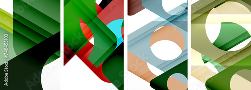 Abstract background set, showcasing a dynamic interplay of triangles. Fusion of modern design and geometric allure