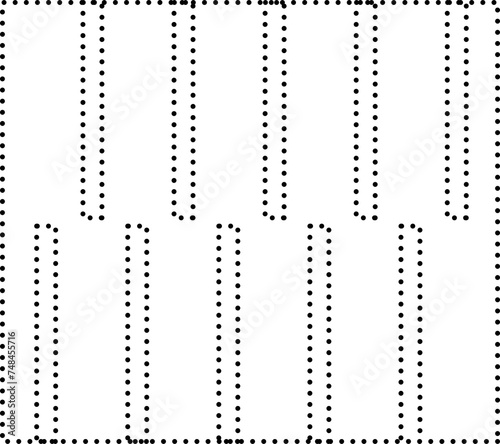 Set of square dot line shapes. Design elements