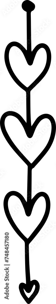 Hand drawn hearts set. Elements for love Hand drawn hearts set. Elements for love