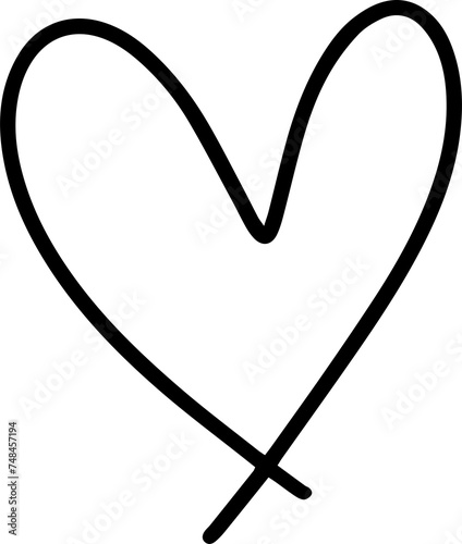 Hand drawn hearts set. Elements for love