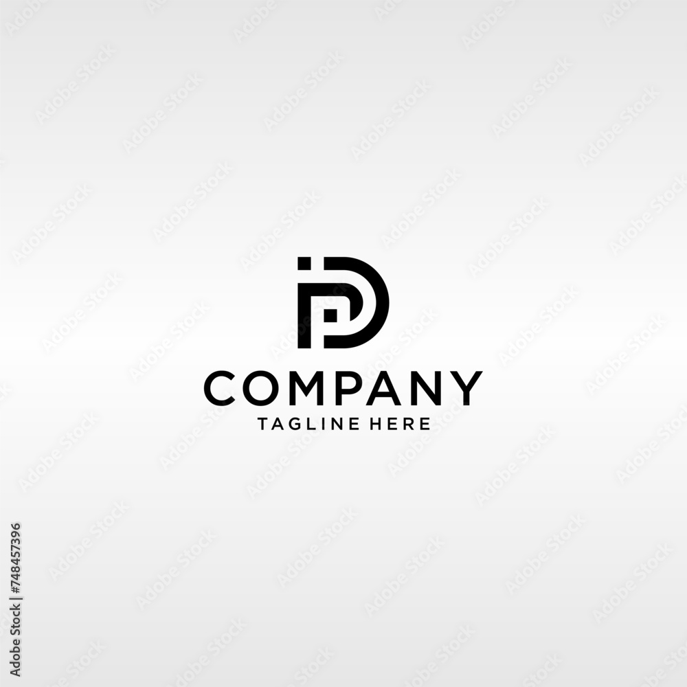 D initial minimalist concept, abstract logo D initial minimalist concept, abstract logo