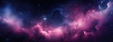 View of universe with stars and amazing colorful and deep blue dark. Banner