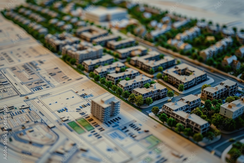Naklejka premium Concept for residential construction, development.