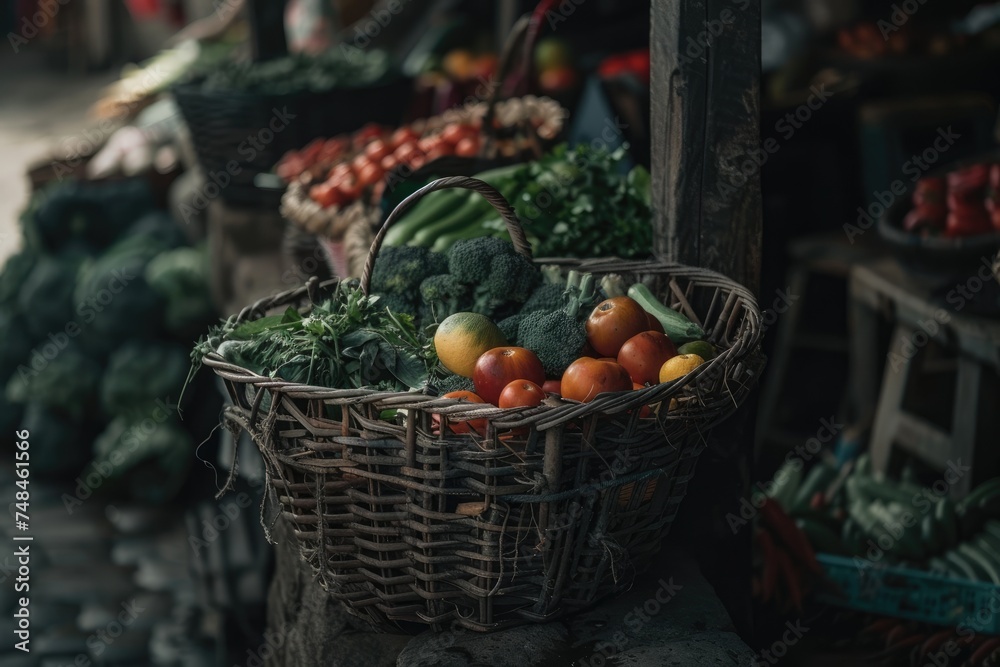 Fresh vegetables on market.