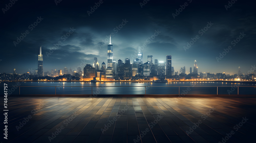 Naklejka premium city at night